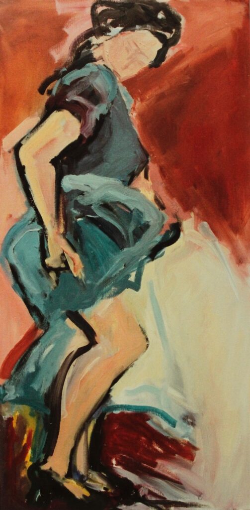 1996 Danse Flamenco 1 huile sur lin 60x120cm.